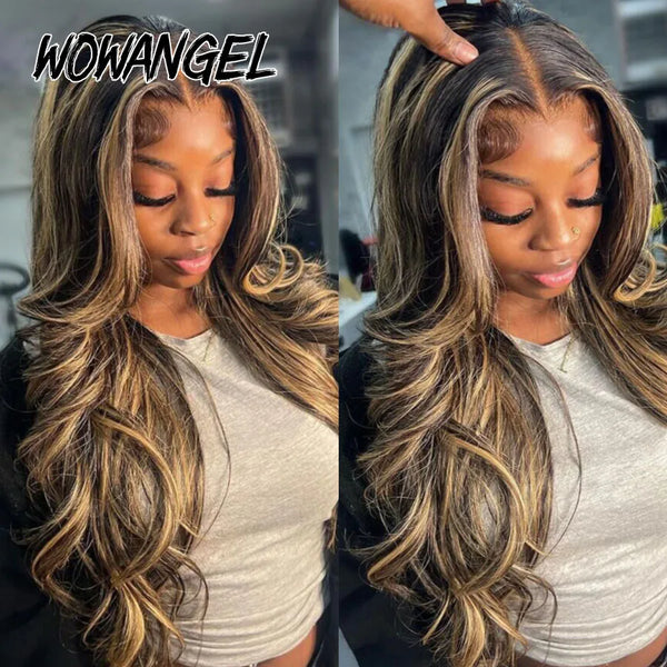 WowAngel Brazilian HD Glueless Highlight Body Wave Wig