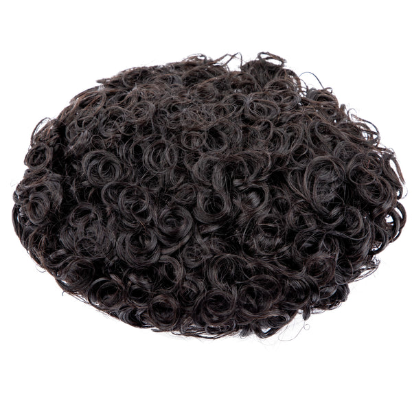 Ehairc 100% Curly Breathable Durable Human Hair Prosthesis