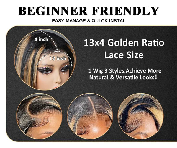 USlay Brazilian 1B/27 Highlight Pre Plucked Human Hair Wig