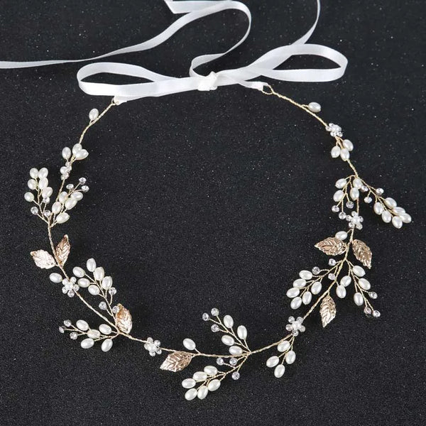 GETNOIVAS Bridal Flower Ribbon Headband