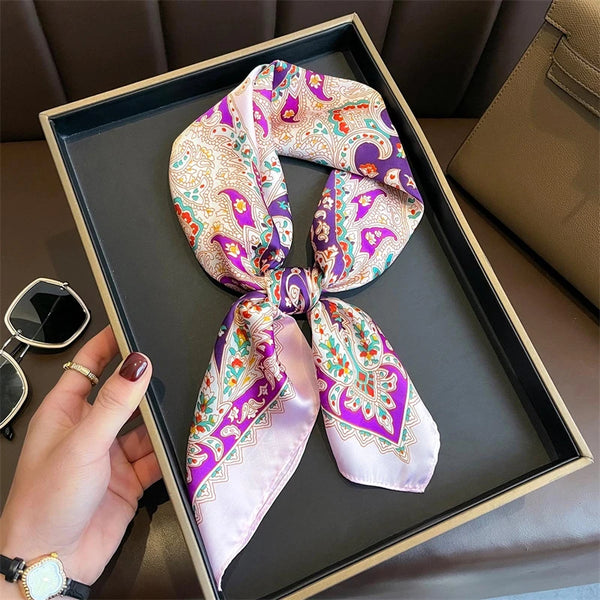 Bohemian Style Print Luxury Silk Scarf