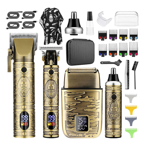 RESUXI 740 All Metal Hair Clippers/Ears & Nose Hair Trimmer/Electric Shaver