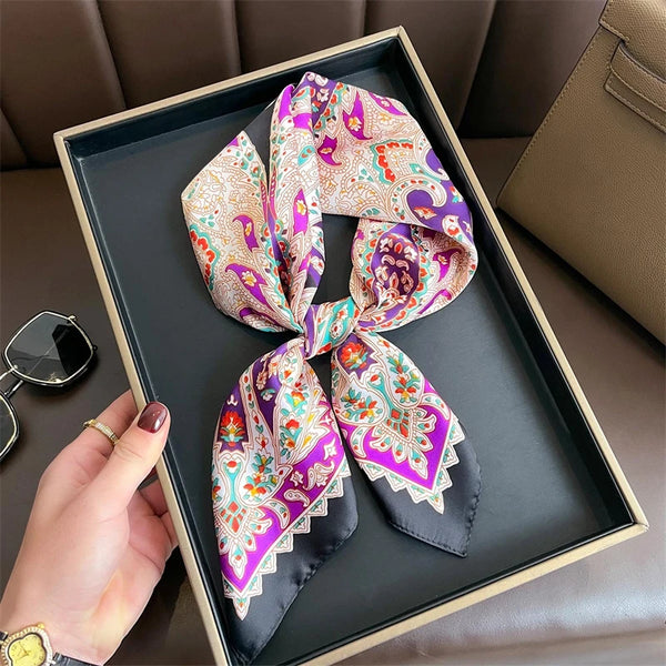 Bohemian Style Print Luxury Silk Scarf