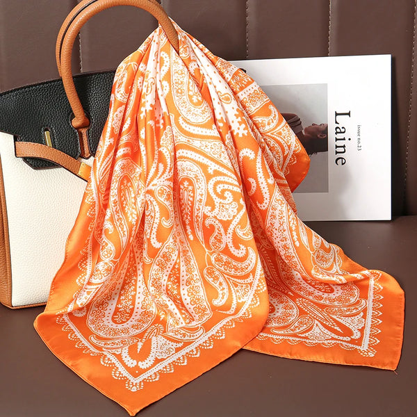Bohemian Style Print Luxury Silk Scarf