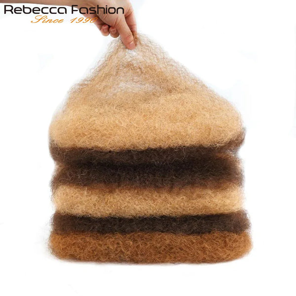 QVR Afro Kinky Bulk Three Colors P4/30/27 Human Hair For Braiding Dreadlock Hair 50g Per Pack Virgin Remy Human Hair Extensions