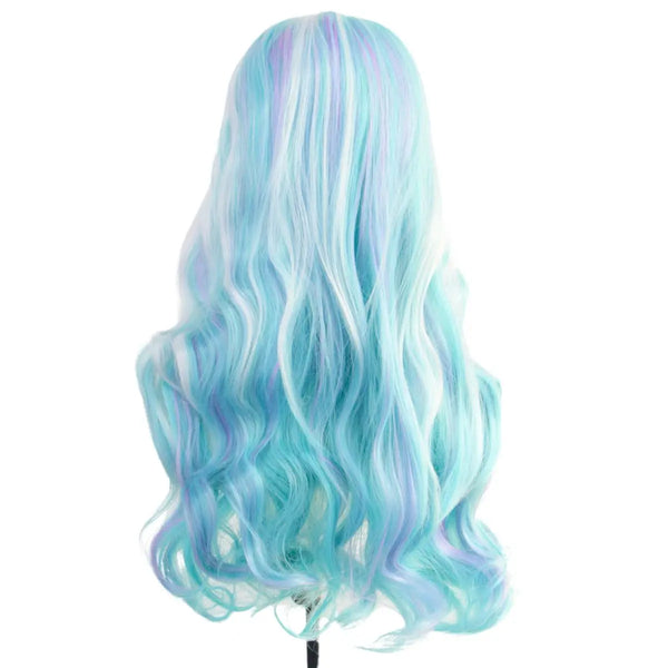Mixed Color Gradient Anime Cosplay Synthetic Wig
