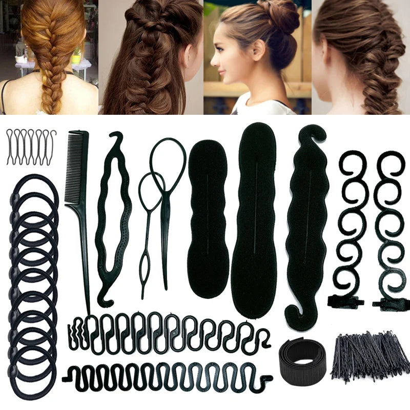 Multi-style Women Hair Accessories Braid Styling Tools