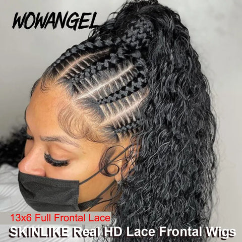 Wowangel Brazilian HD Lace Frontal Water Wave Remy Human Hair Wig