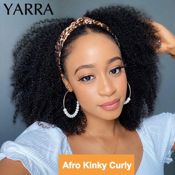 Yarra Kinky Curly Glueless Human Hair Headband Wig