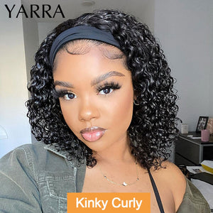Yarra Kinky Curly Glueless Human Hair Headband Wig
