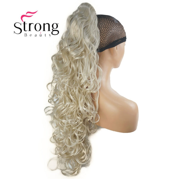 StrongBeauty Curly Synthetic Clip-In Claw Drawstring Ponytail Hair Extension