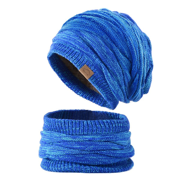 Shatangju Winter Knitted Beanie Hat Scarf Set