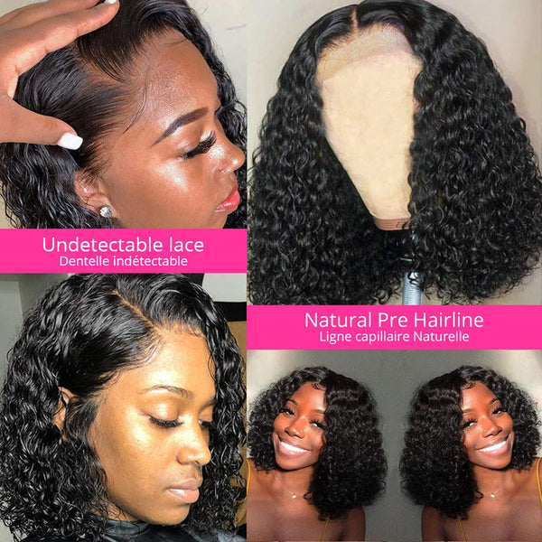 Nicelight Brazilian Water Wave Lace Front Remy Human Hair Wig