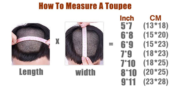 QHP Full PU Natural Human Hair Toupee