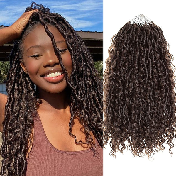 X-Tress Synthetic Curly Goddess Faux Locs Hair Extensions