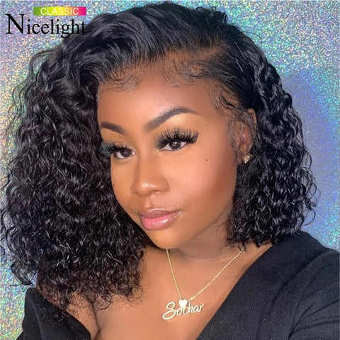 Nicelight Brazilian Water Wave Lace Front Remy Human Hair Wig