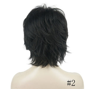 StrongBeauty Women's Short Straight Layered Hair Synthetic Full Wig