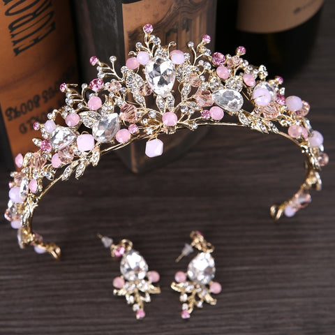KMVEXO Luxury Handmade Crystal Bridal Tiara