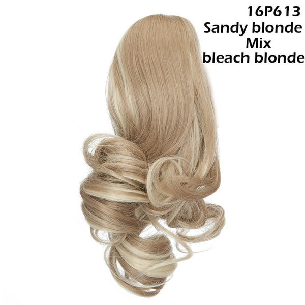 SNOILITE 12inch Claw Synthetic Ponytail Hairpiece