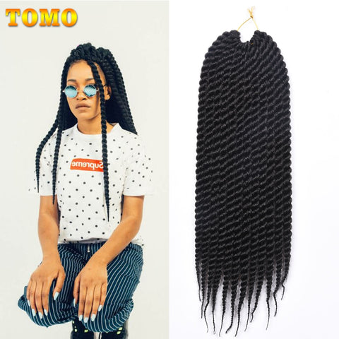 TOMO 12" 18" Senegalese Twist Crochet Braids Synthetic Hair