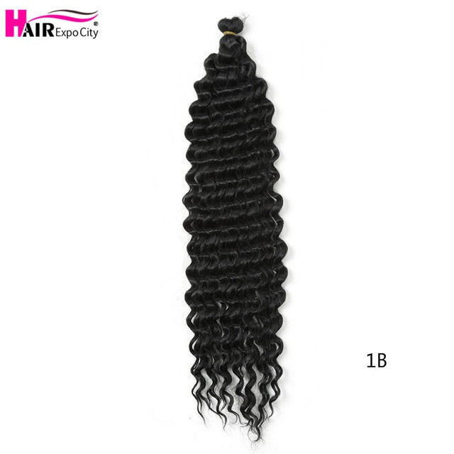 22 Inch Afro Curls Synthetic Hair Braids Deep Wave Twist Bulk 22' Crochet  Braids - China Ocean Wave Braiding Hair and Deep Wave Crochet Hair price