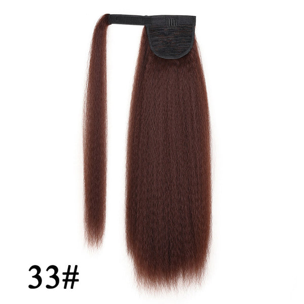 Leeons Synthetic Kinky Straight 22" Ponytail For Women