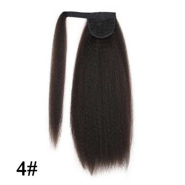 Leeons Synthetic Kinky Straight 22" Ponytail For Women