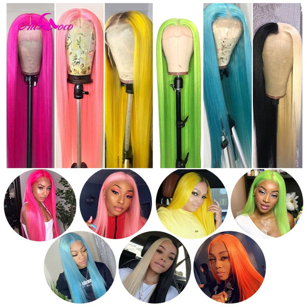 ALI Coco 150% Brazilian Straight Remy Human Lace Front Wig