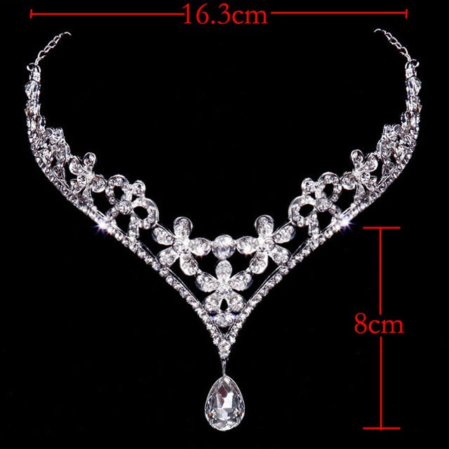 KMVEXO Baroque Crystal AB Bridal Crown