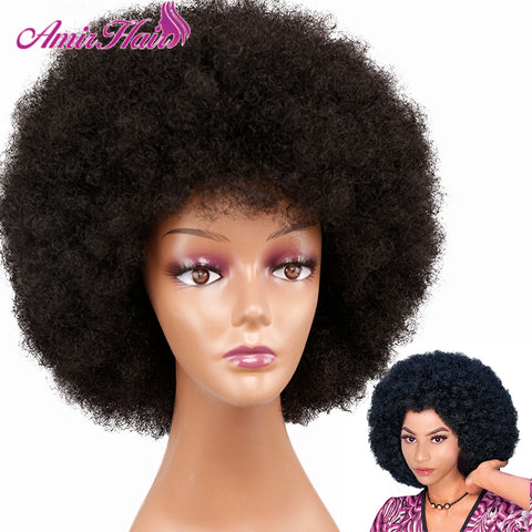 Amir Hair Afro Short Fluffy Synthetic Costume Wig with Bangs