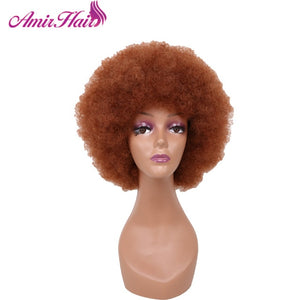 Amir Hair Afro Short Fluffy Synthetic Costume Wig with Bangs