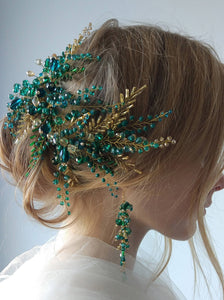 Mimior Green and Gold Bohe Headdress