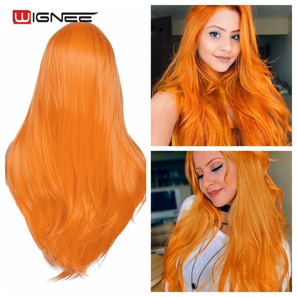 Wignee Synthetic Ombre Middle Part Cosplay Wig