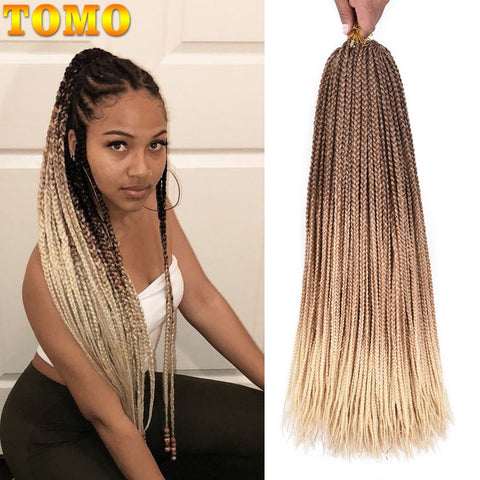 TOMO Ombre Synthetic Hair Box Crochet Hair for African Braids