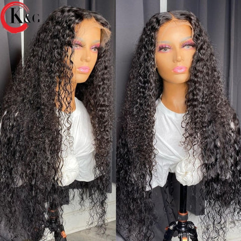 KUNGANG Brazilian 13 X 6 Curly Human Hair Wig