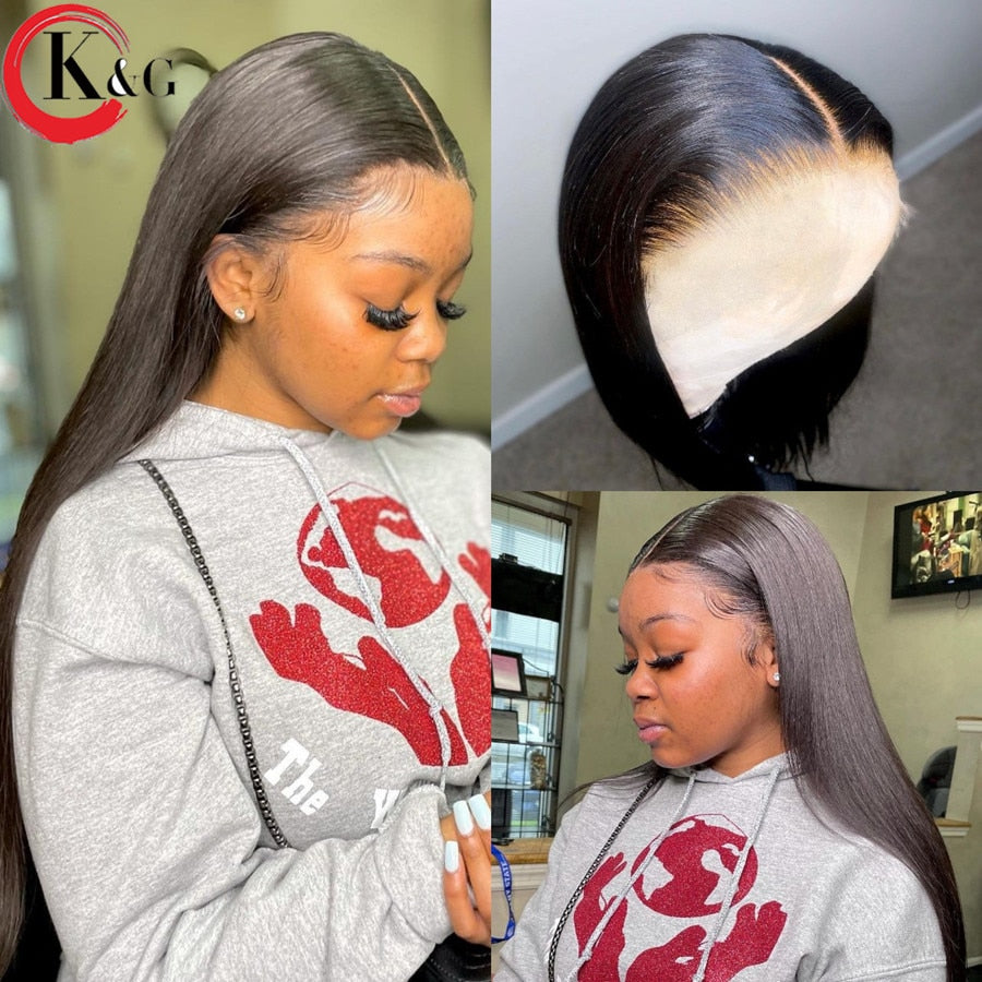 KUNGANG Brazilian Front Wig 150% Density With Baby Hair