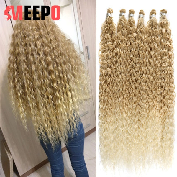 Meepo Synthetic Kinky Curly Hair Extensions