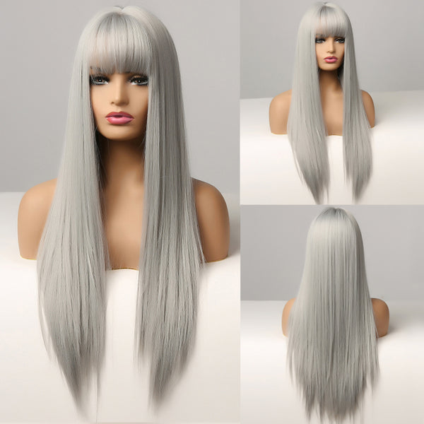 GEMMA Synthetic Heat Resistant Wig with Bangs