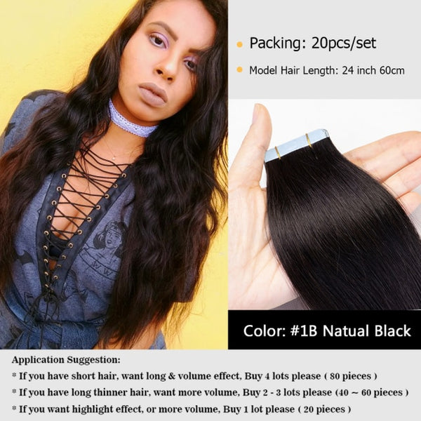 Mrs Hair Tape In Non Remy Human Hair Extensions