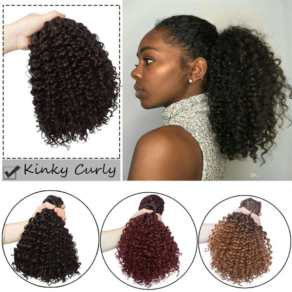 Hairro Synthetic Afro Kinky Curly Hair Extension Clip