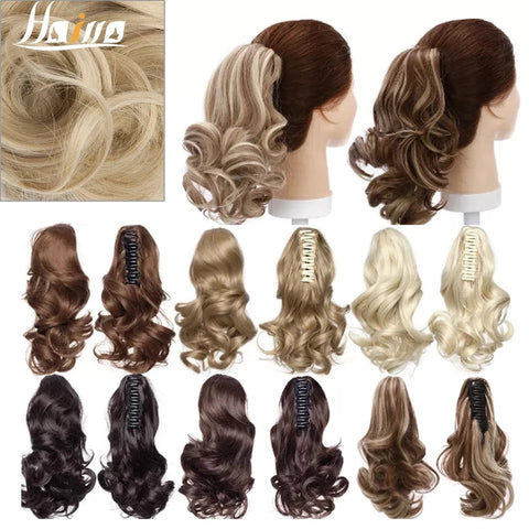 Hairro Synthetic Short Wavy Claw Clip Ponytail