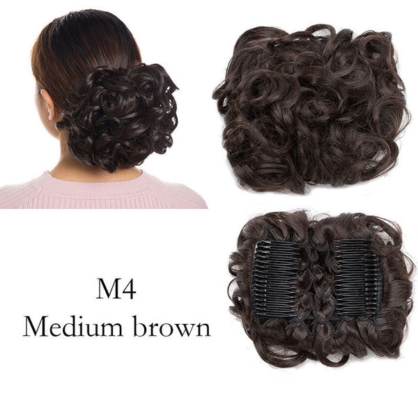 S-noilite Synthetic Large Comb Clip In Curly Hair Extension